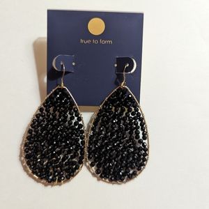 Black drop earrings
